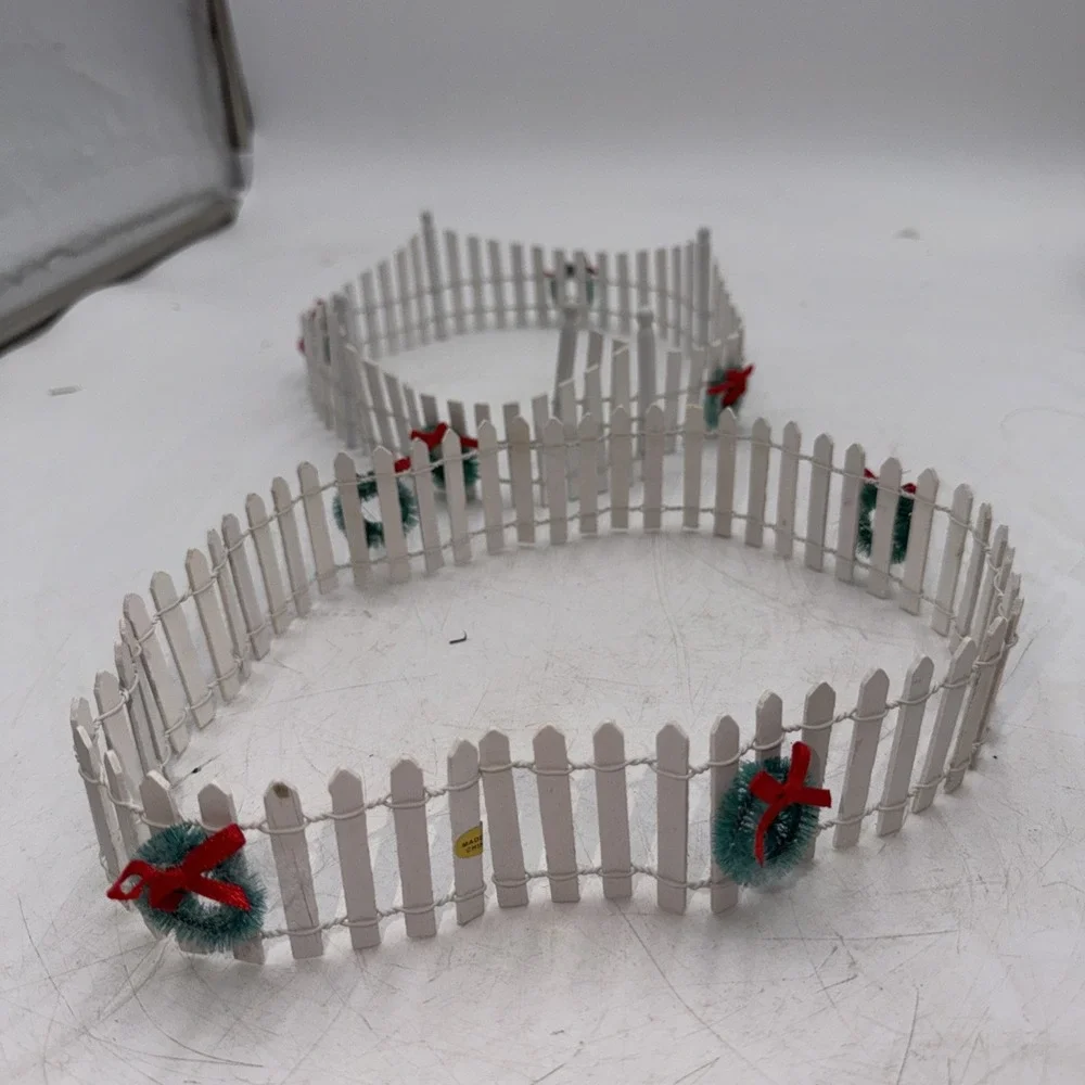 Christmas Village White Picket Fence 52